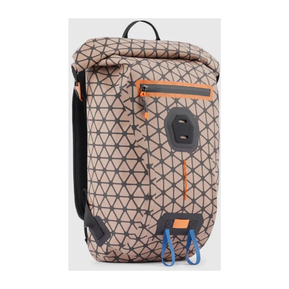 Wasserdichter Rolltop-Rucksack aus 40% recyceltem Gewebe