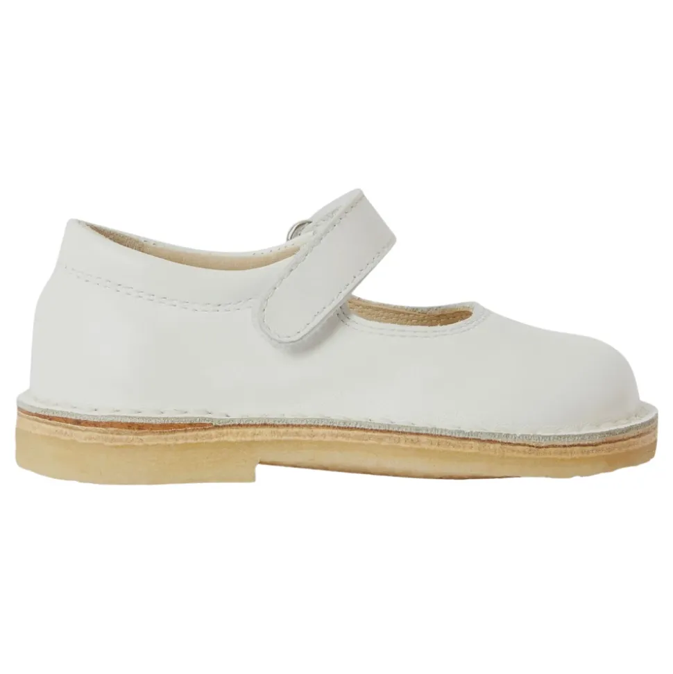Weiße Ballerina Flache Schuhe
