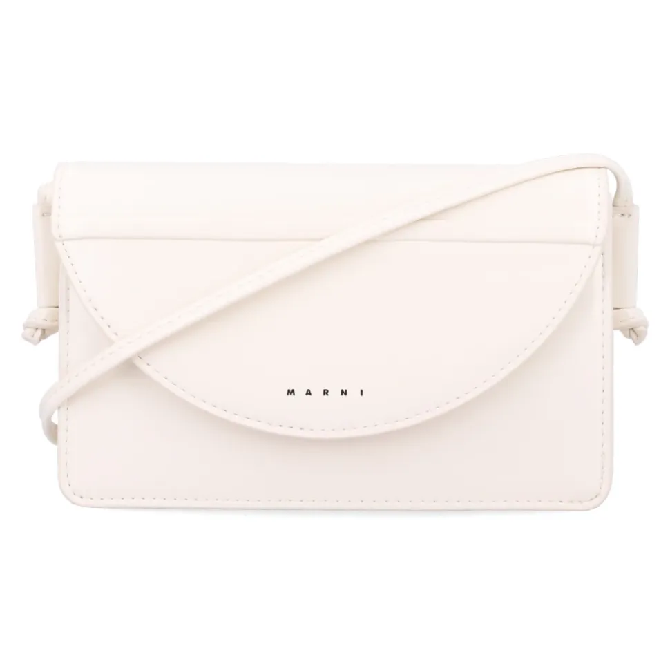 Weiße Crossbody-Tasche Halbmond-Design