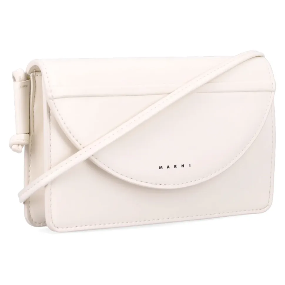 Weiße Crossbody-Tasche Halbmond-Design