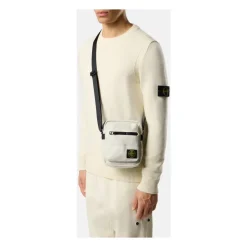 Weiße Crossbody-Tasche mit Logo-Patch