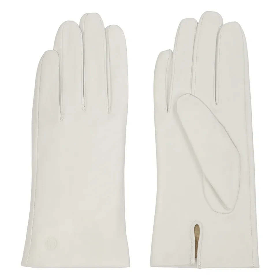 Weiße Lederhandschuhe