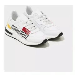 Weiße Logo-Sneakers