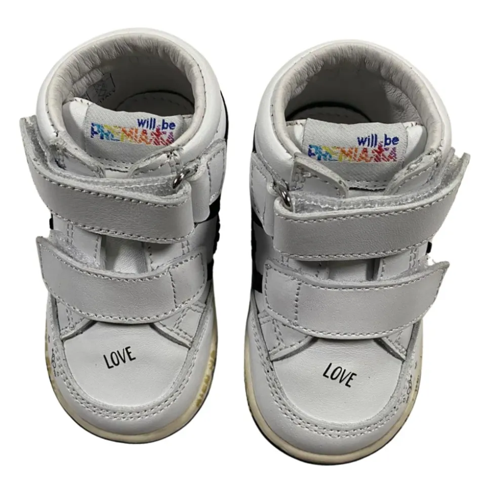 Weiße Low-Top Kinderschuhe