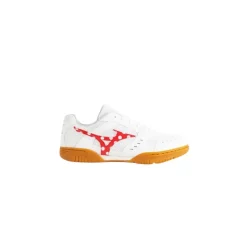 Weiße Mesh-Sneakers mit Leder-Einsätzen