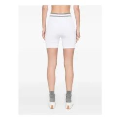 Weiße nahtlose Slim Fit Shorts