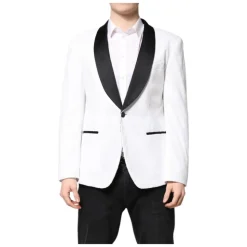 Weiße Nylon-Blazer-Anzug