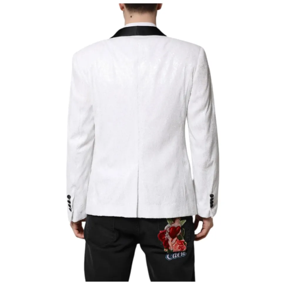 Weiße Nylon-Blazer-Anzug