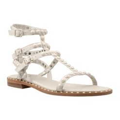 Weiße Sandalen mit Multi-Way Riemen