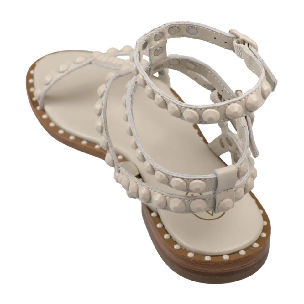 Weiße Sandalen mit Multi-Way Riemen