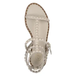 Weiße Sandalen mit Multi-Way Riemen