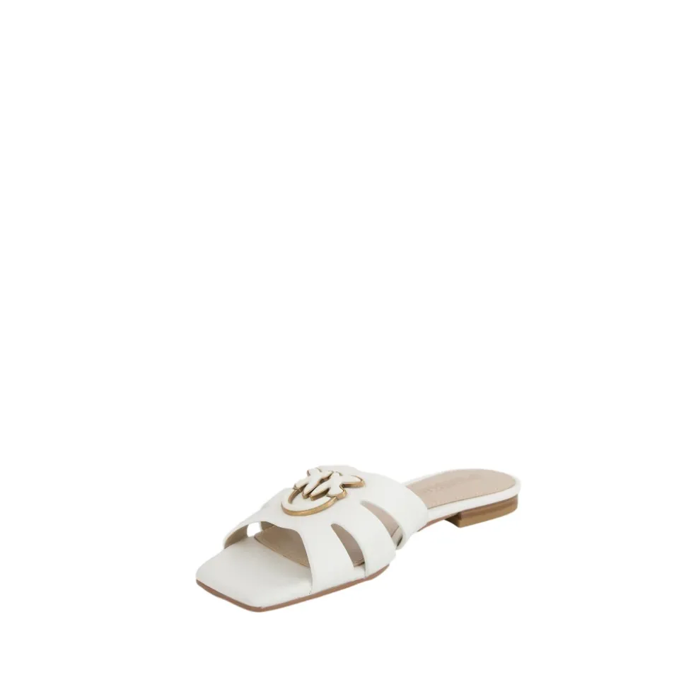 Weiße Slipper Schuhe