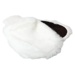 Weiße Strickpelz-Handgelenk-Fingerlose Handschuhe