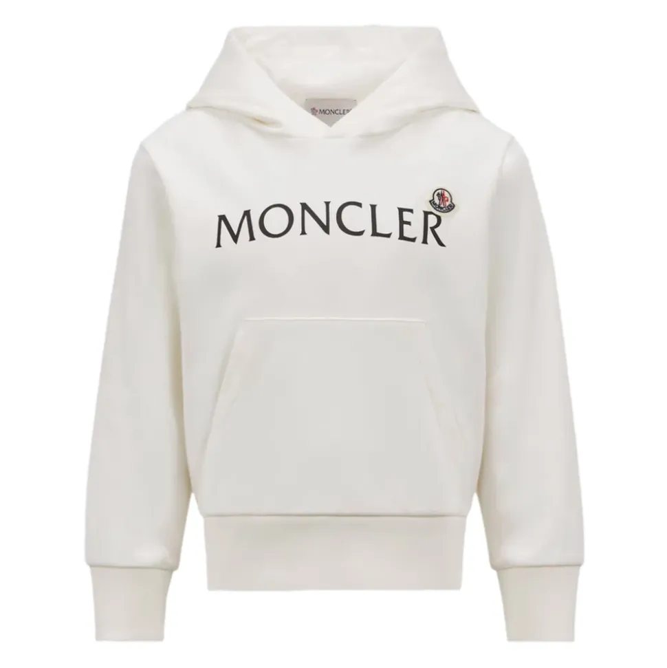 Weißer Baumwoll-Hoodie