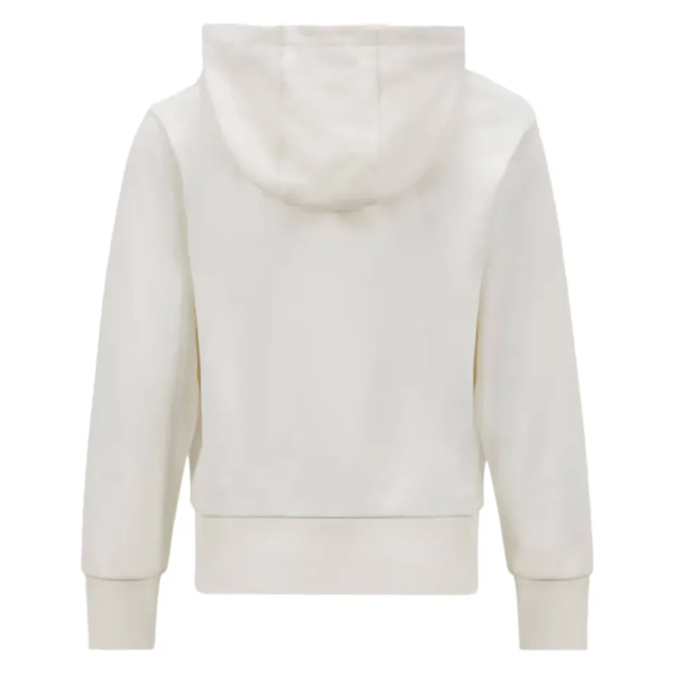 Weißer Baumwoll-Hoodie