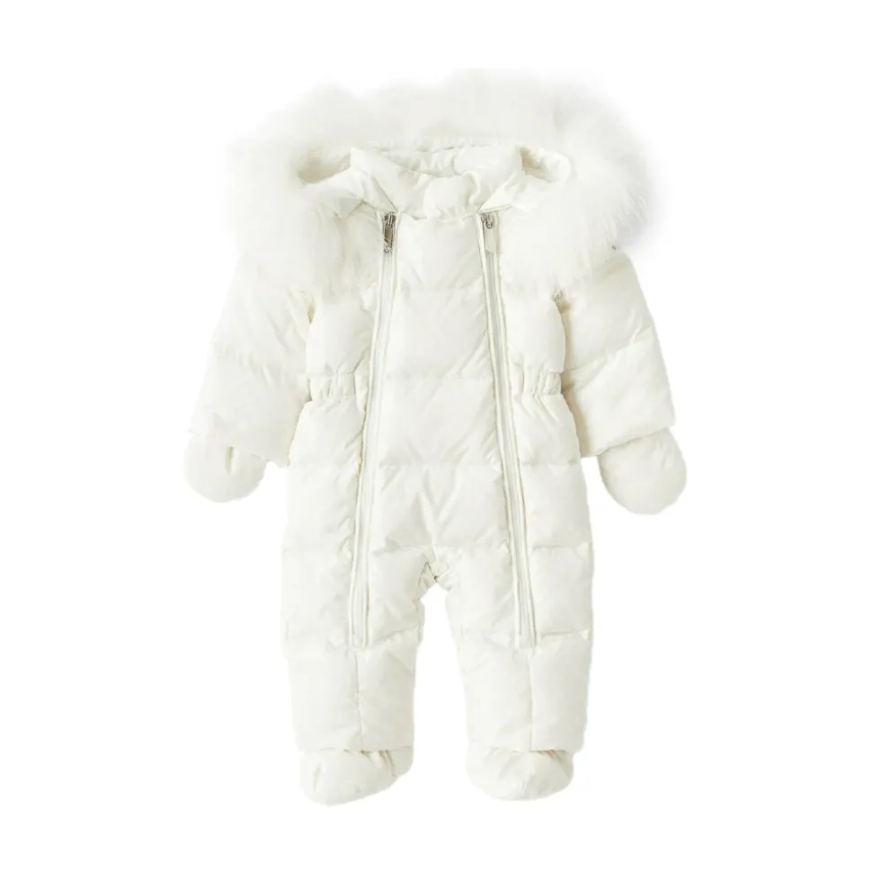 Weißer Schneeanzug für Baby Mädchen