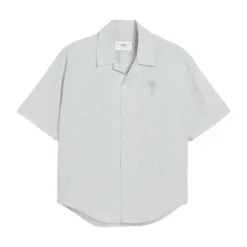 Weißes Button-Up Shirt mit Logo-Motiv