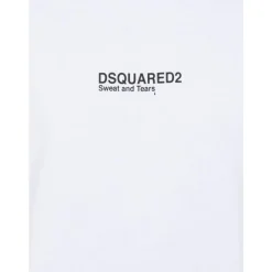 Weißes Jersey-T-Shirt mit Logo-Print