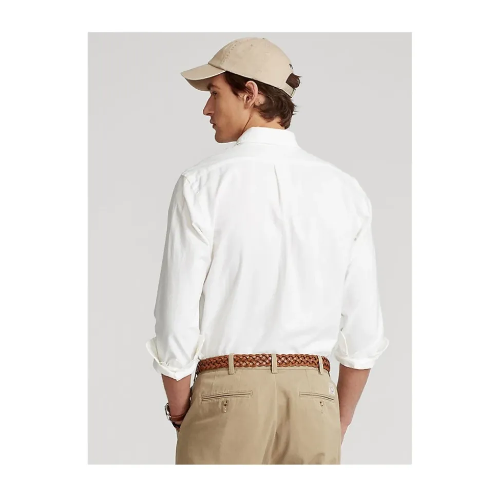 Weißes Langarmhemd Custom Fit