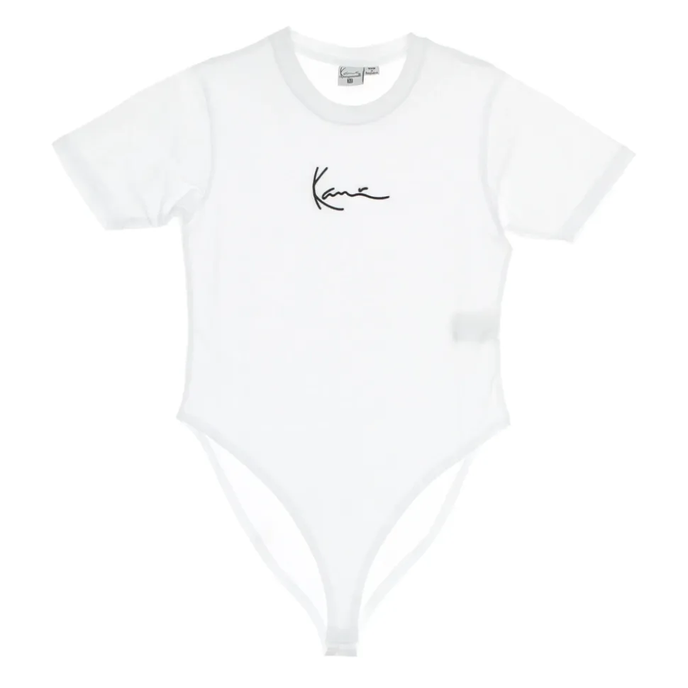 Weißes Signature Tee Bodysuit Kurzarm