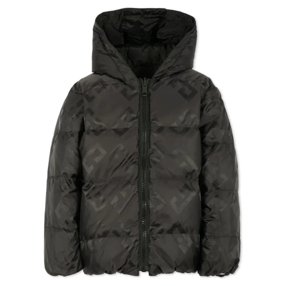 Wendbare Gesteppte Schwarze Daunenjacke