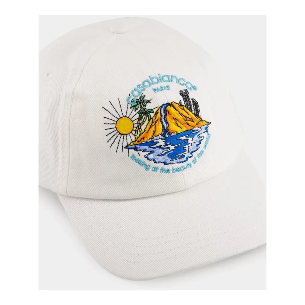 White Oasis Baumwollcap mit Stickerei