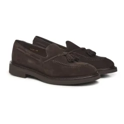 Wildleder Flache Schuhe Dunkelbraun Italien
