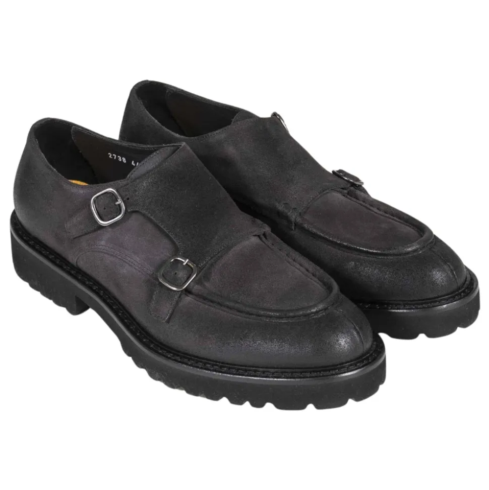 Wildleder Schuh mit Doppel-Schnalle