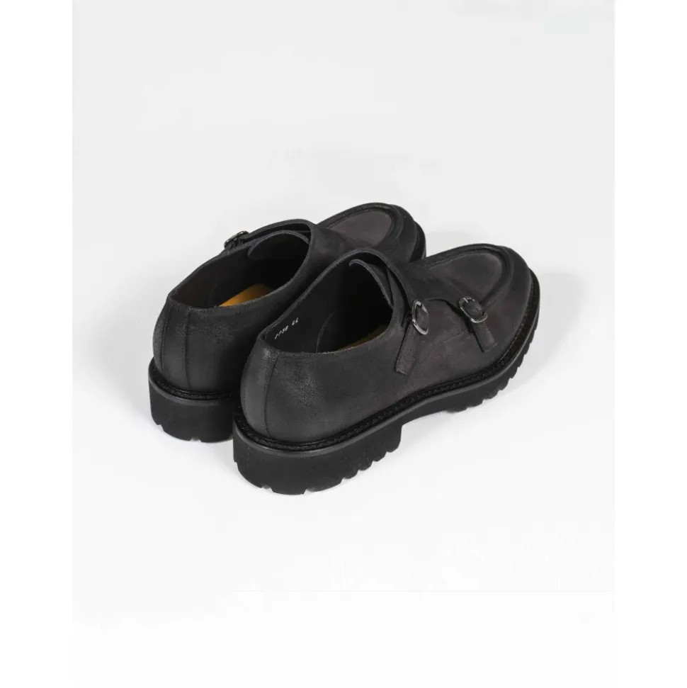 Wildleder Schuh mit Doppel-Schnalle