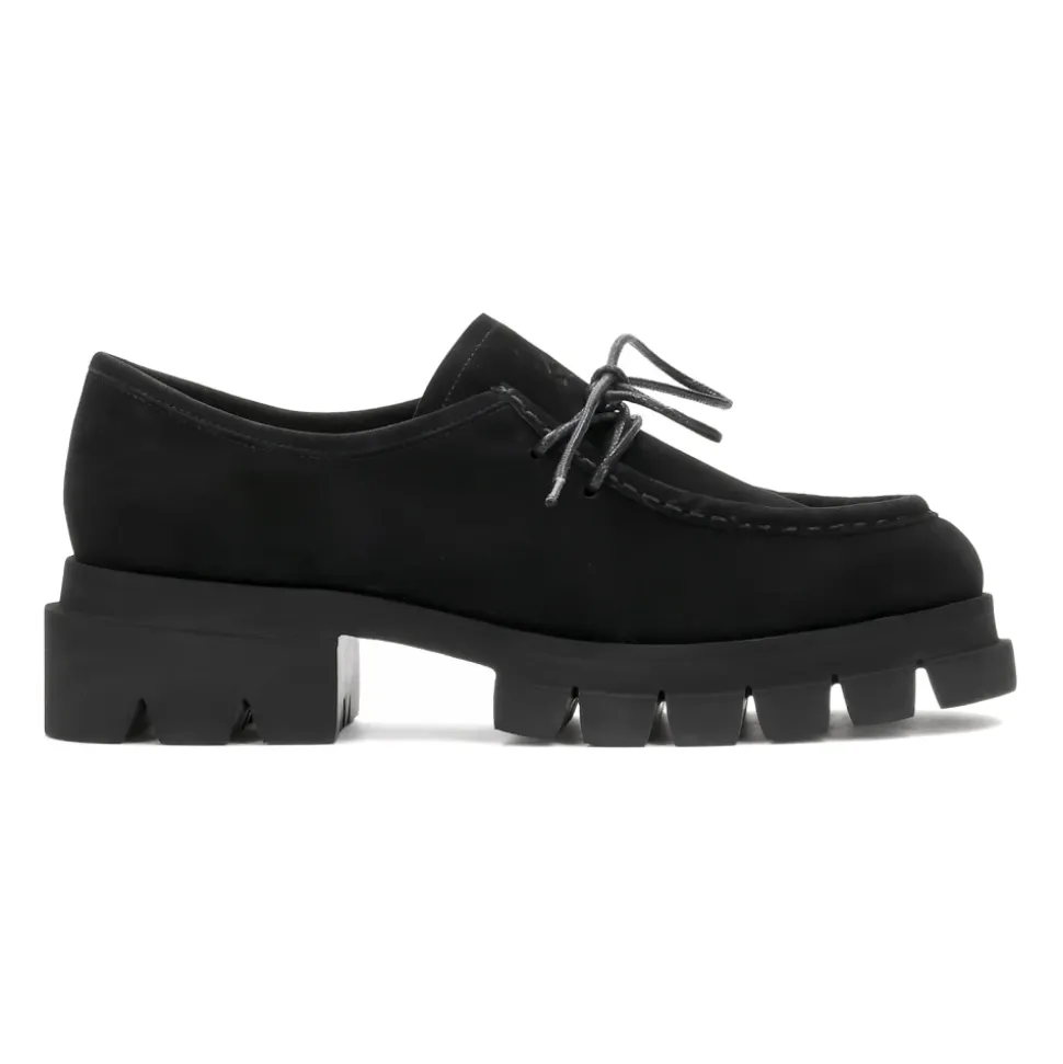 Wildleder-Schnürschuhe mit Profilsohle