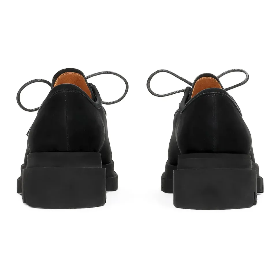 Wildleder-Schnürschuhe mit Profilsohle
