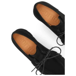 Wildleder-Schnürschuhe mit Profilsohle
