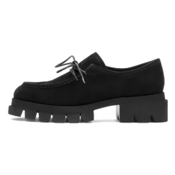 Wildleder-Schnürschuhe mit Profilsohle