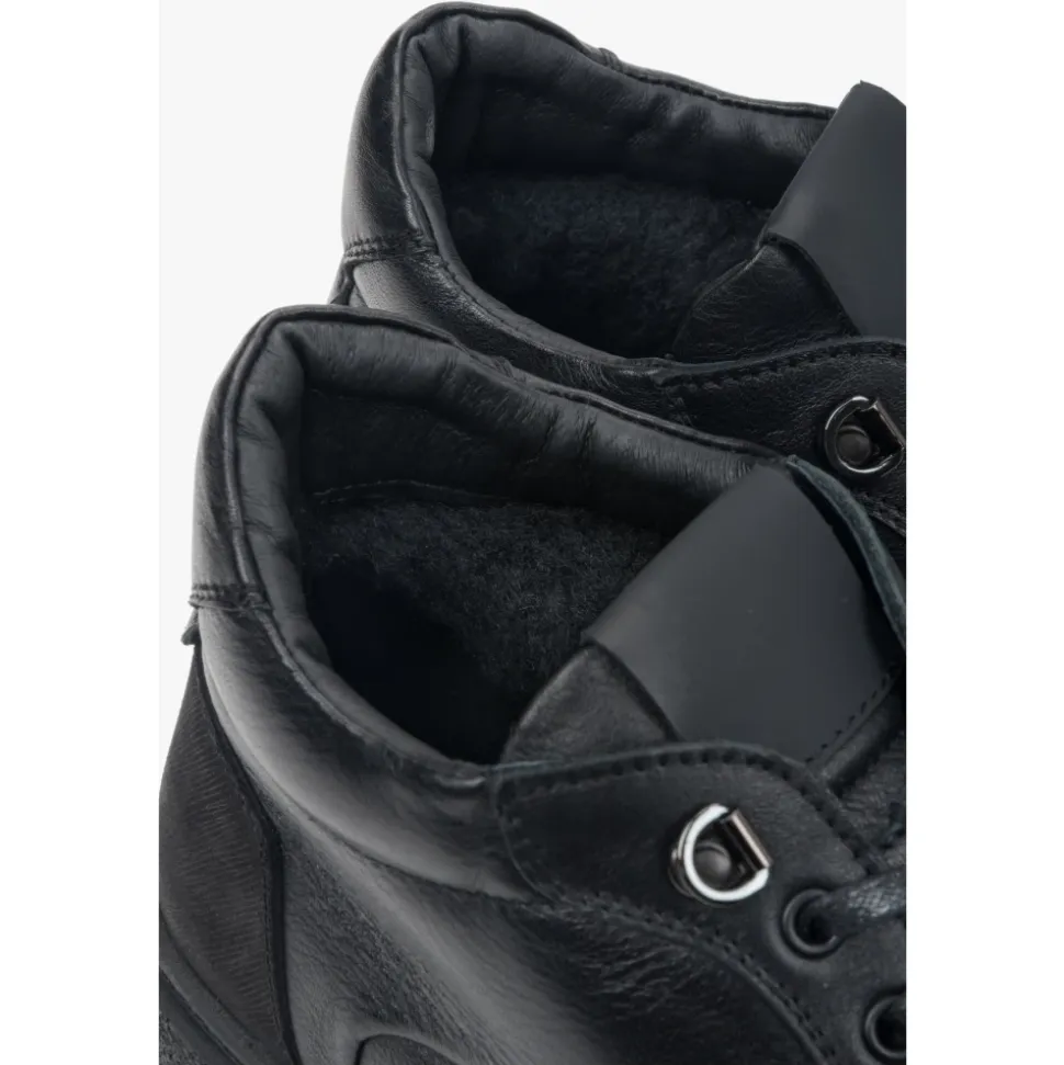 Winter Lederstiefel mit warmem Futter