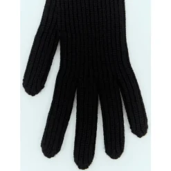 Wollstrickhandschuhe mit Logo-Patch