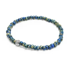 Wristband with Blue Lapis Japanese Miyuki Beads