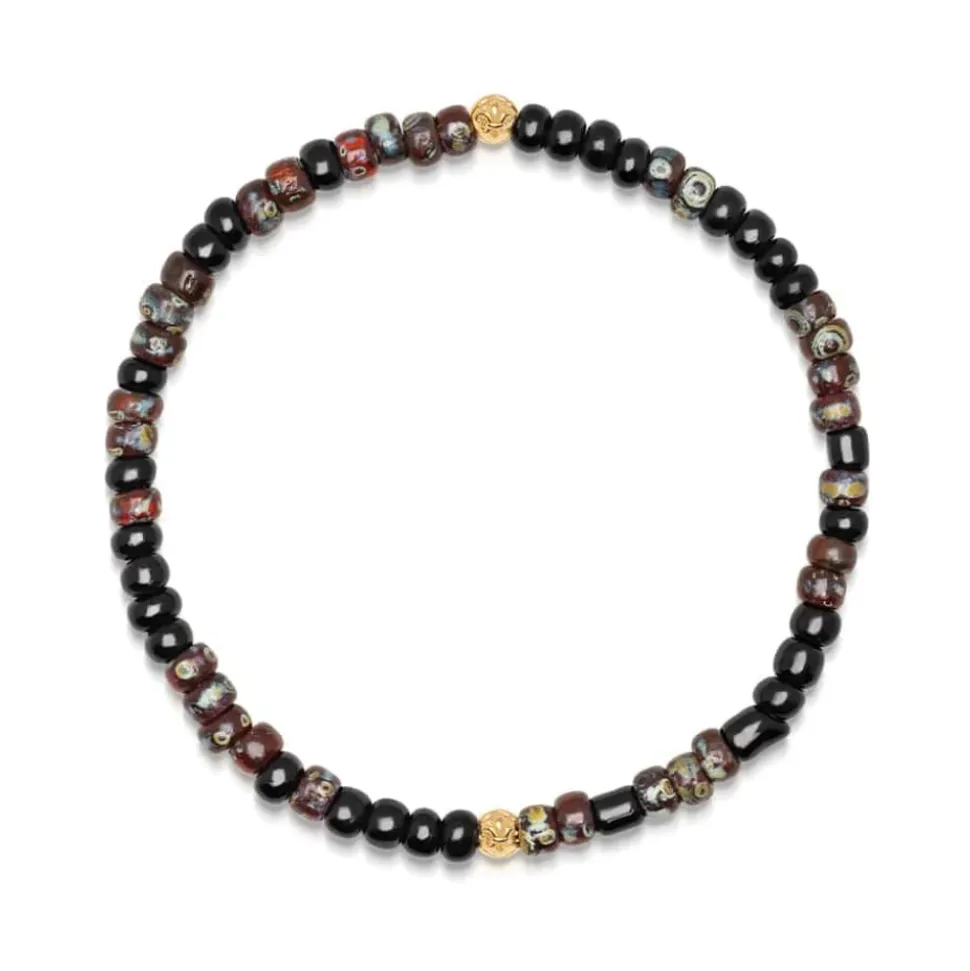 Wristband with Dark Japanese Miyuki Beads
