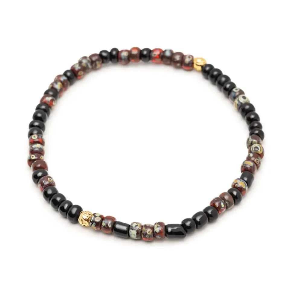 Wristband with Dark Japanese Miyuki Beads