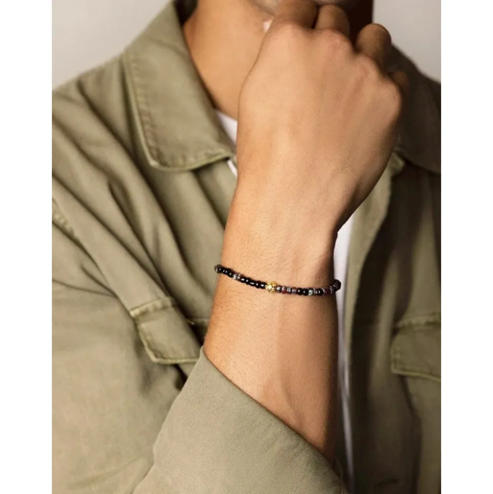 Wristband with Dark Japanese Miyuki Beads