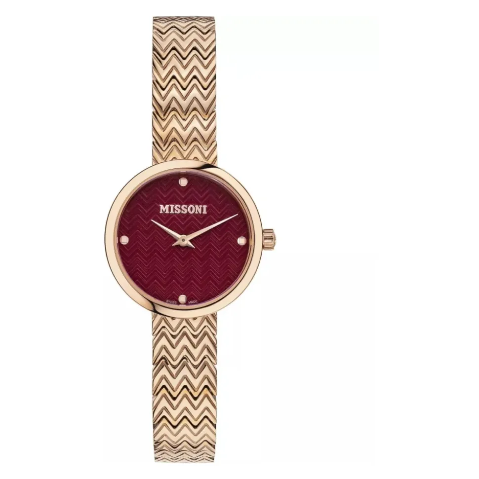 Zigzag Rose Gold Bracelet Watch