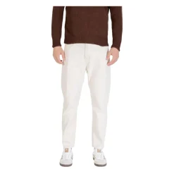 Zip und Knopf Baumwolljeans mit Vorder- und Gesäßtaschen