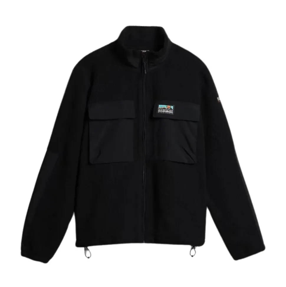 Zip-Up Fleecejacke im Streetwear-Stil