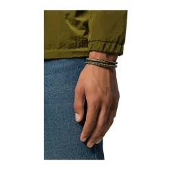 Zweifarbener Geflochtener Wickelarmband