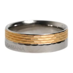 Zweifarbener Texturierter Ring
